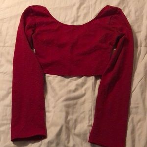 Red crop top